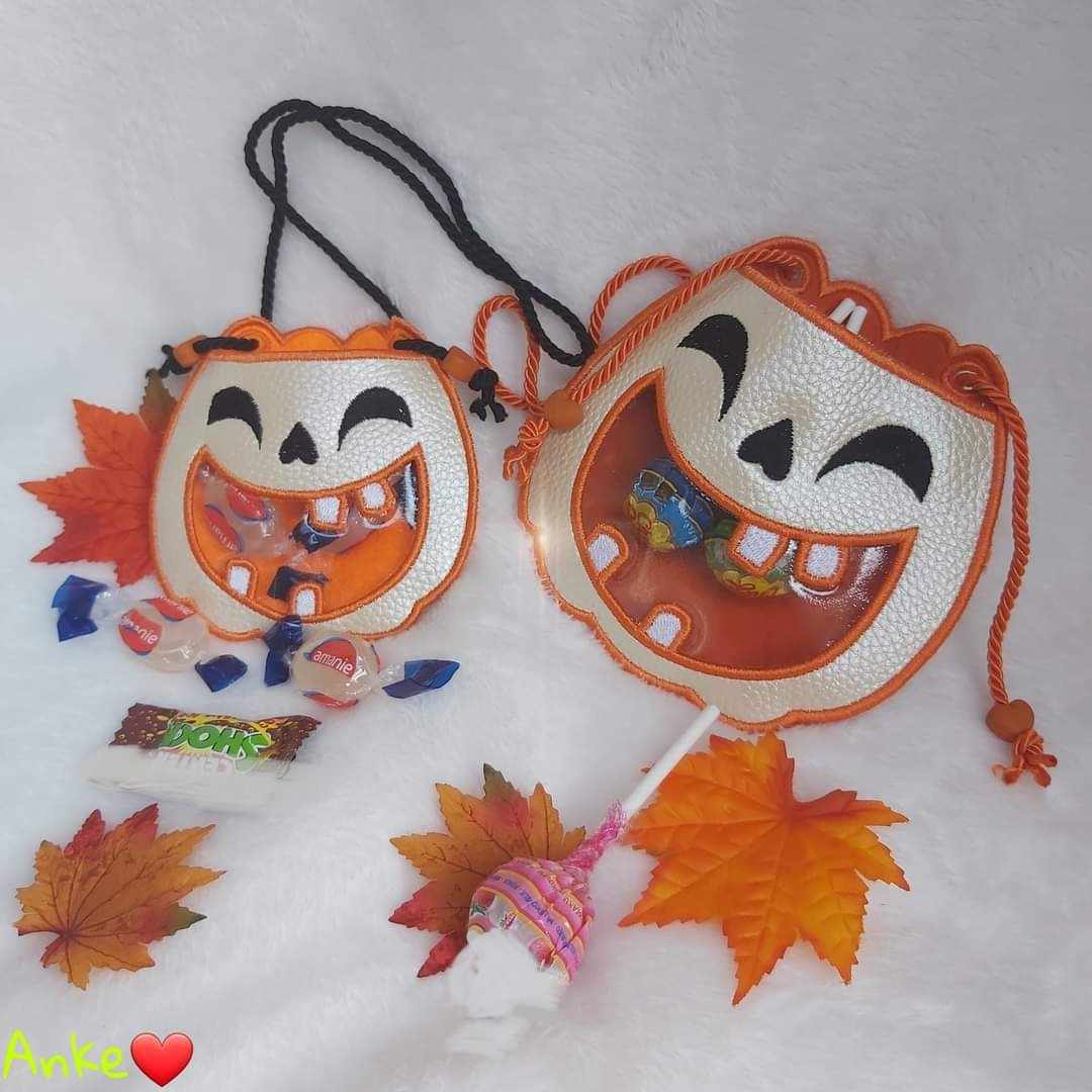 ITH Stickdatei Tasche Halloween Kürbis von stiXXie by lajana