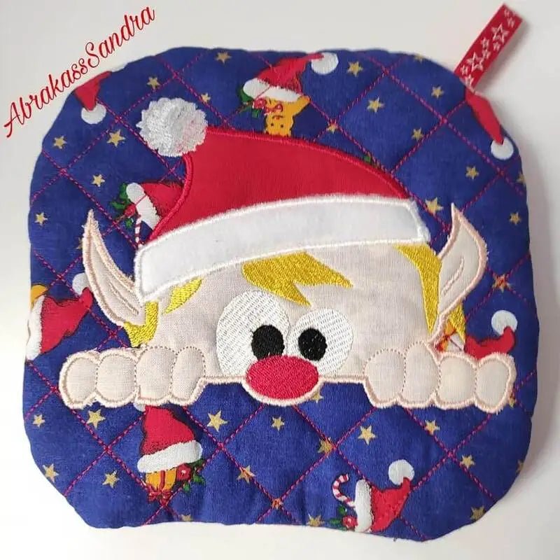 ITH Stickdatei Topfi Topflappen Weihnachtsmotive von stiXXie by lajana