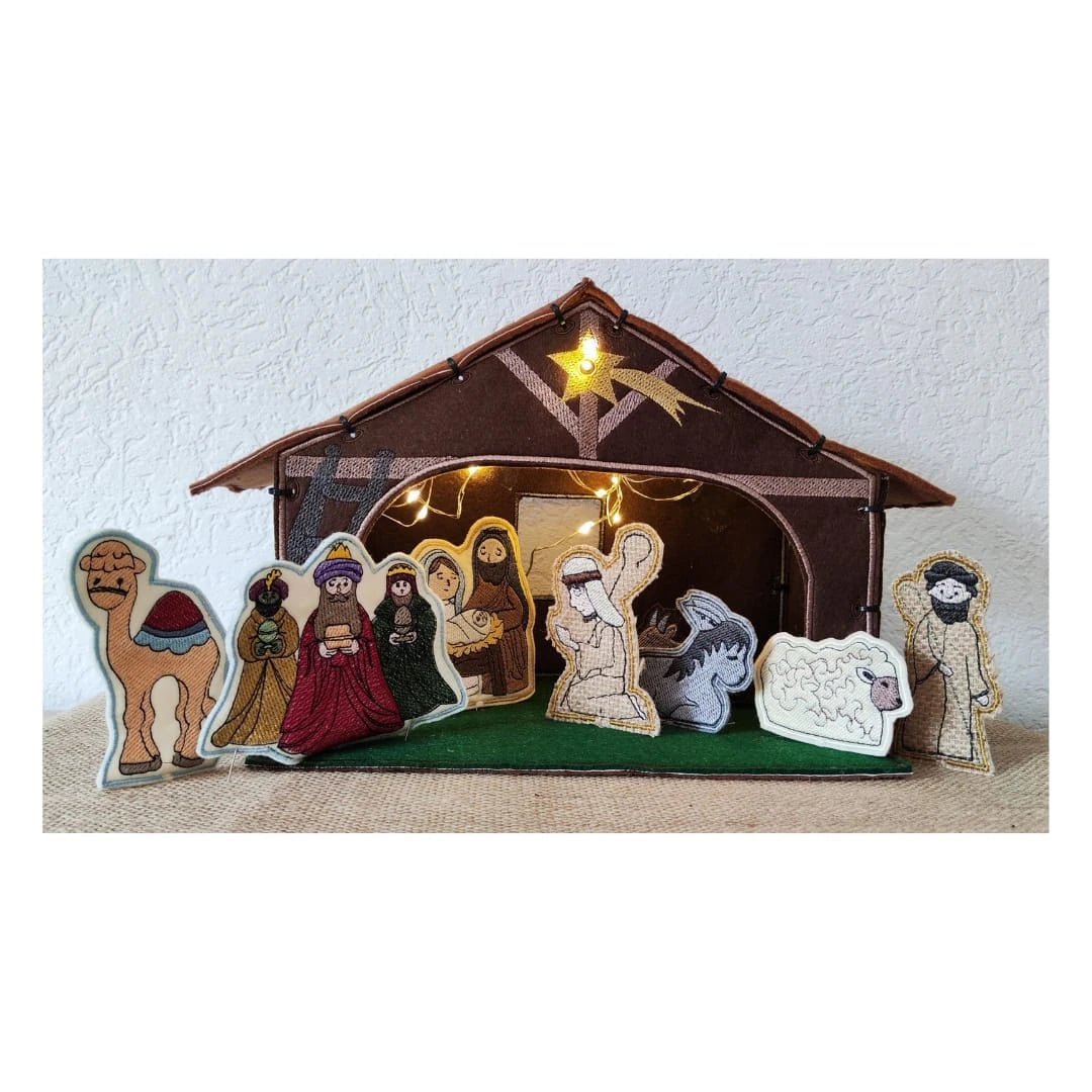 ITH Stickdatei Weihnachtskrippe mit allen Figuren von stiXXie by lajana