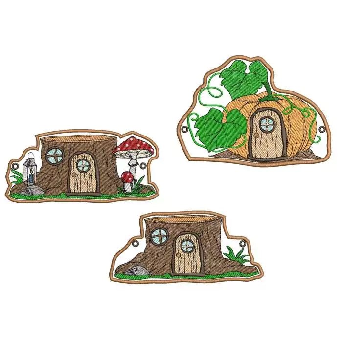 ITH Stickdatei Wichteltüren Herbst von stiXXie by lajana