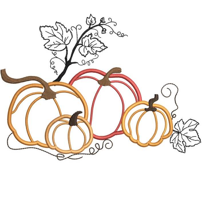 Stickdatei Kürbisse Applikation von stiXXie by lajana