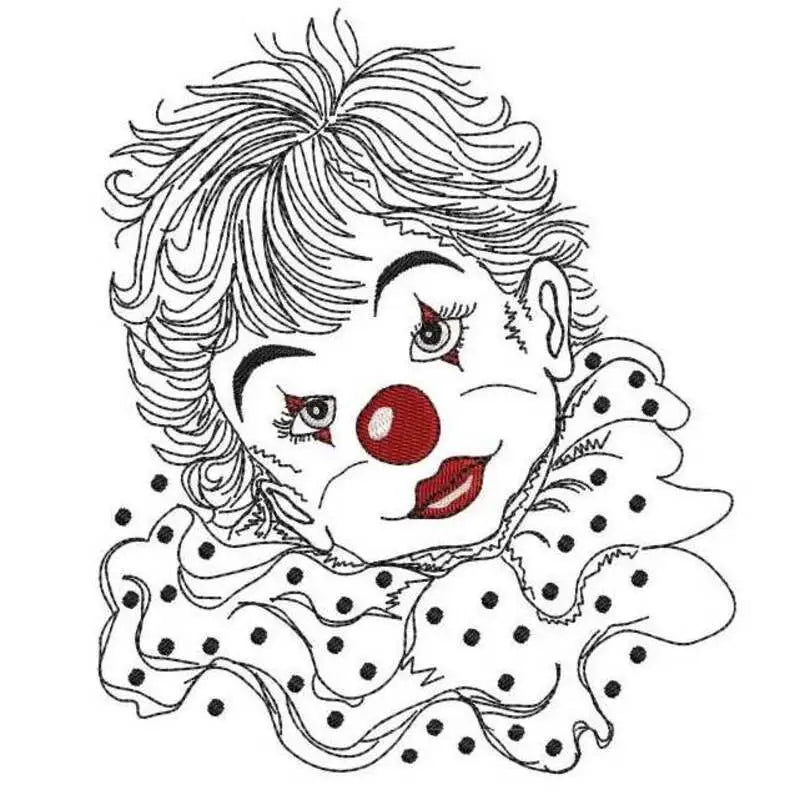 Stickdatei Clown Pierrot von stiXXie by lajana