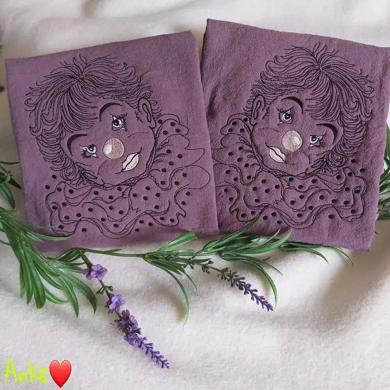 Stickdatei Clown Pierrot von stiXXie by lajana