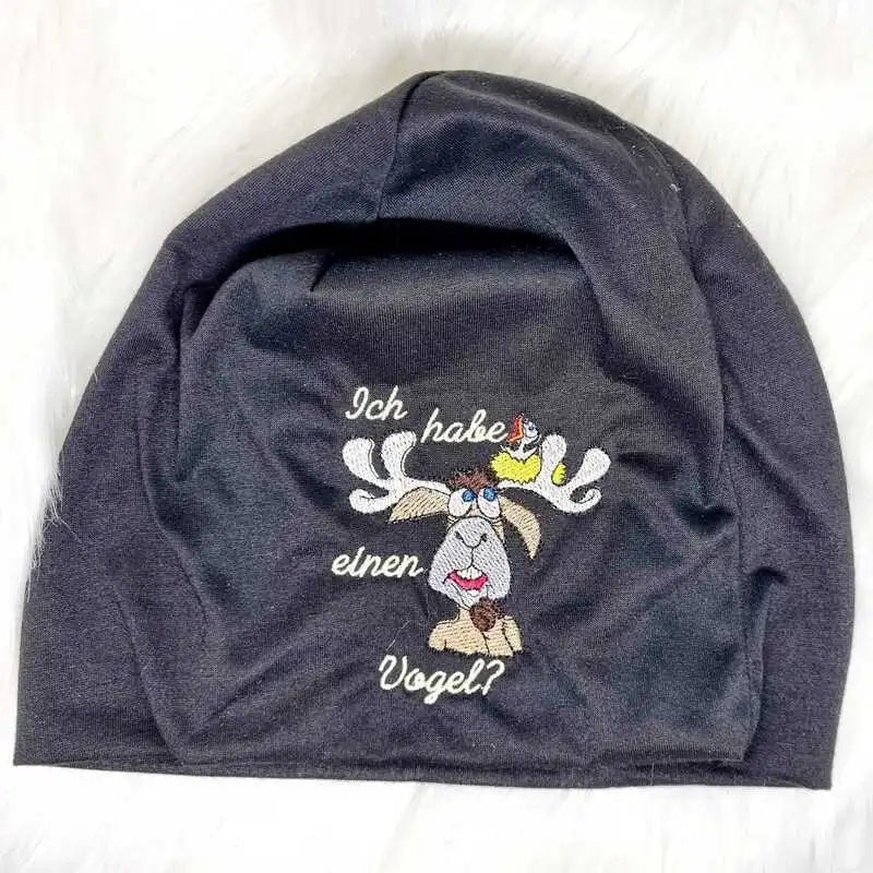 Stickdatei Elch mit Vogelnest und Noten von stiXXie by lajana