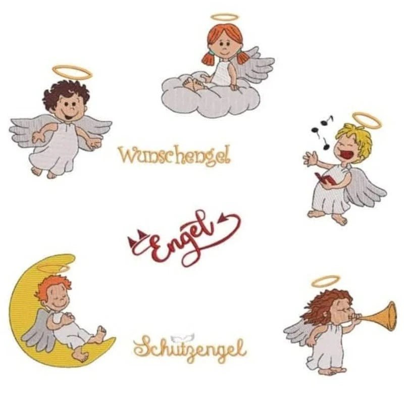 Stickdatei Engel Vollstick Set von stiXXie by lajana