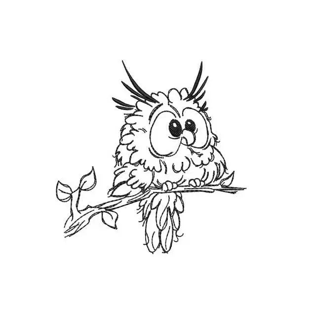 Stickdatei Eule Karikatur Scribble von stiXXie by lajana