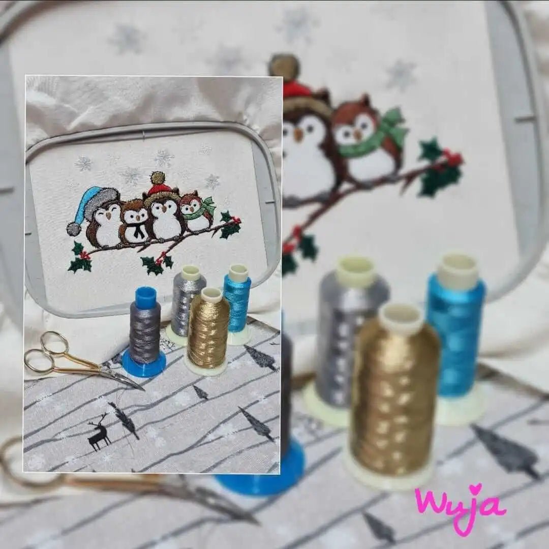 Stickdatei Eule Wintereulen von stiXXie by lajana