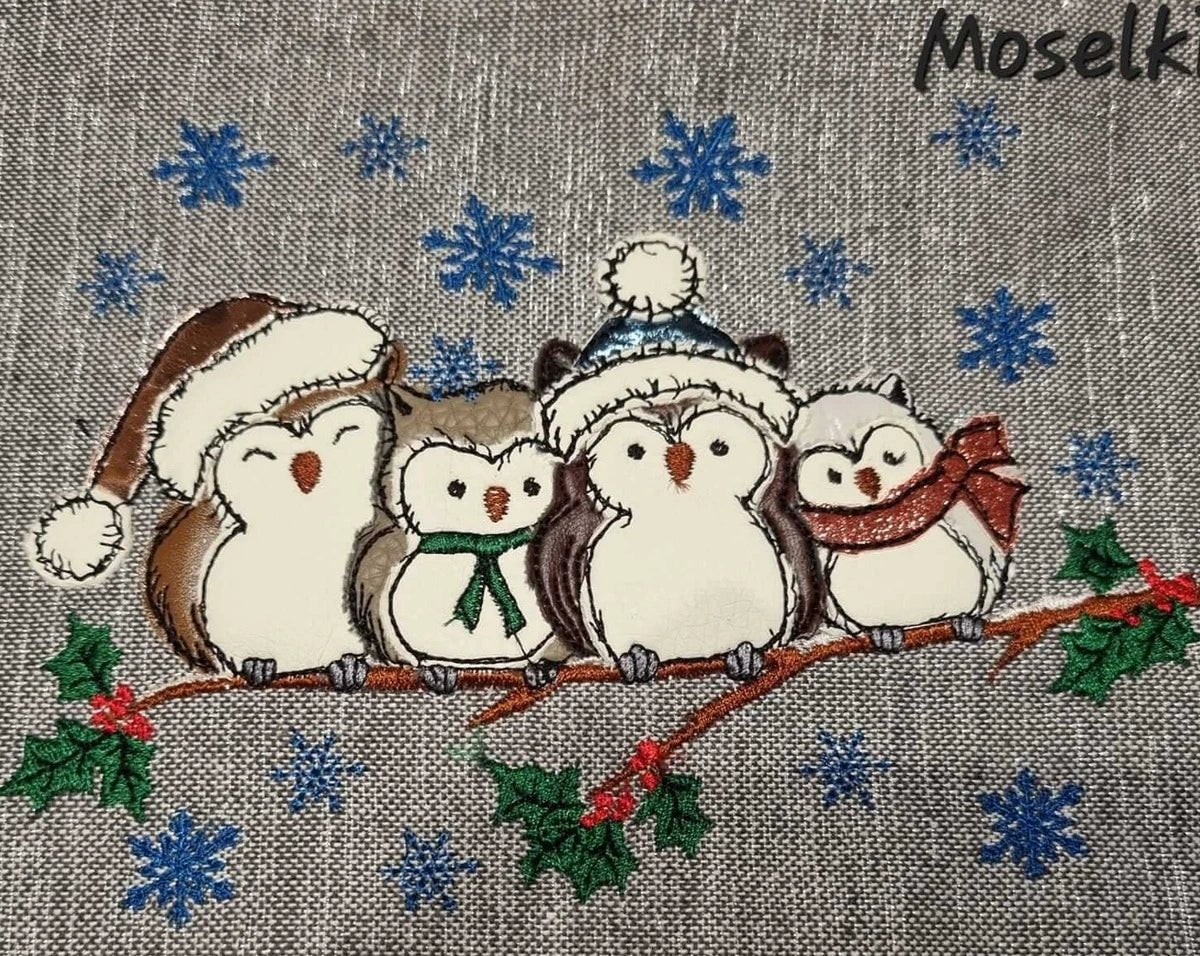Stickdatei Eule Wintereulen von stiXXie by lajana