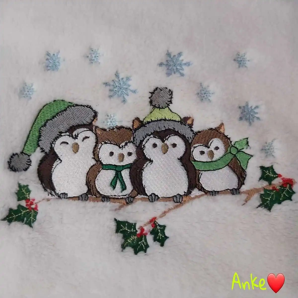 Stickdatei Eule Wintereulen von stiXXie by lajana