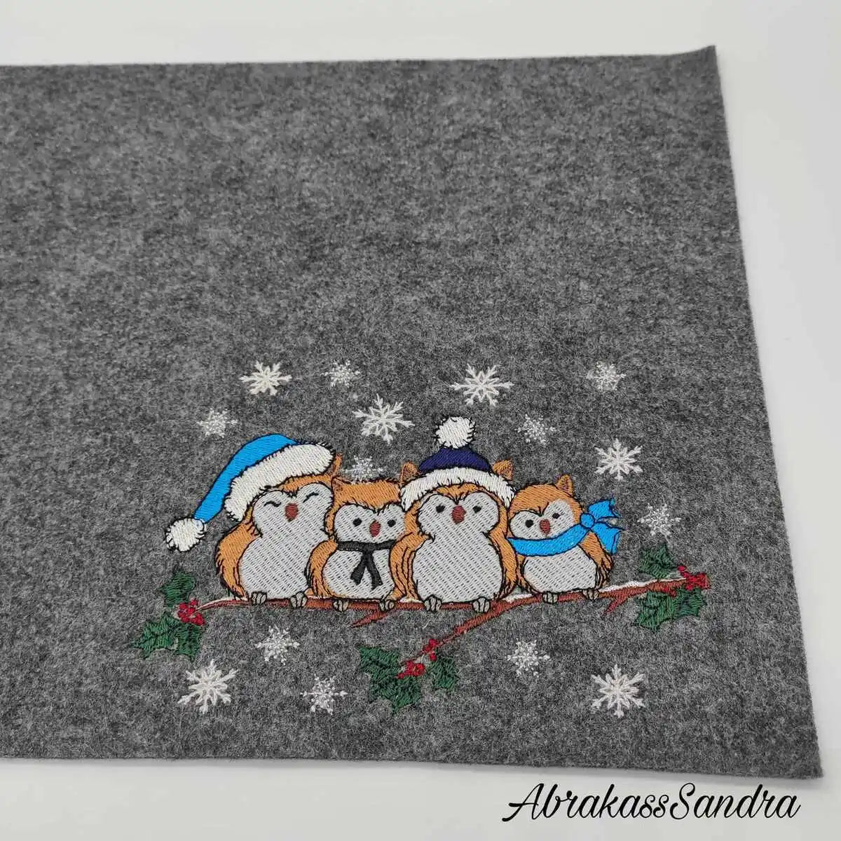 Stickdatei Eule Wintereulen von stiXXie by lajana