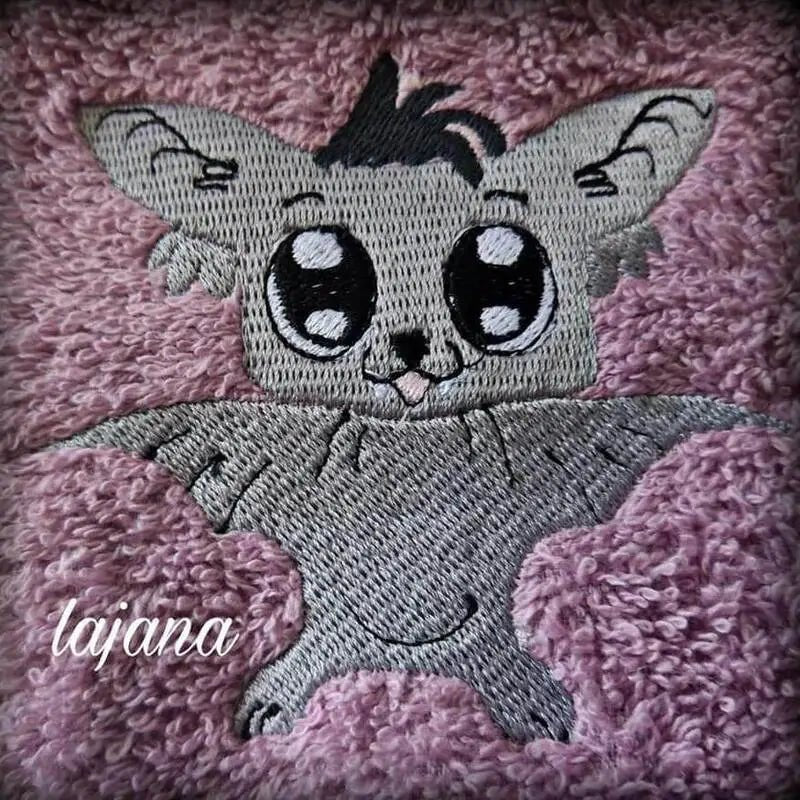 Stickdatei Fledermaus Fledi von stiXXie by lajana