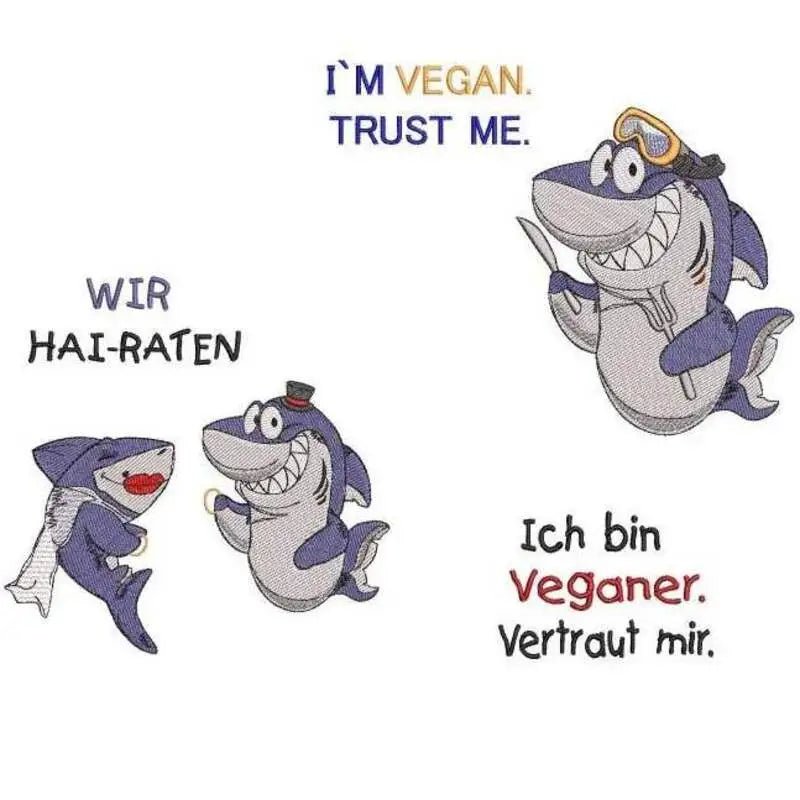 Stickdatei Hai-ner mit Spruch von stiXXie by lajana