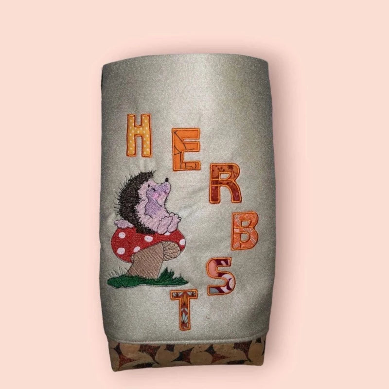 Stickdatei Igel Herbstdekoration von stiXXie by lajana