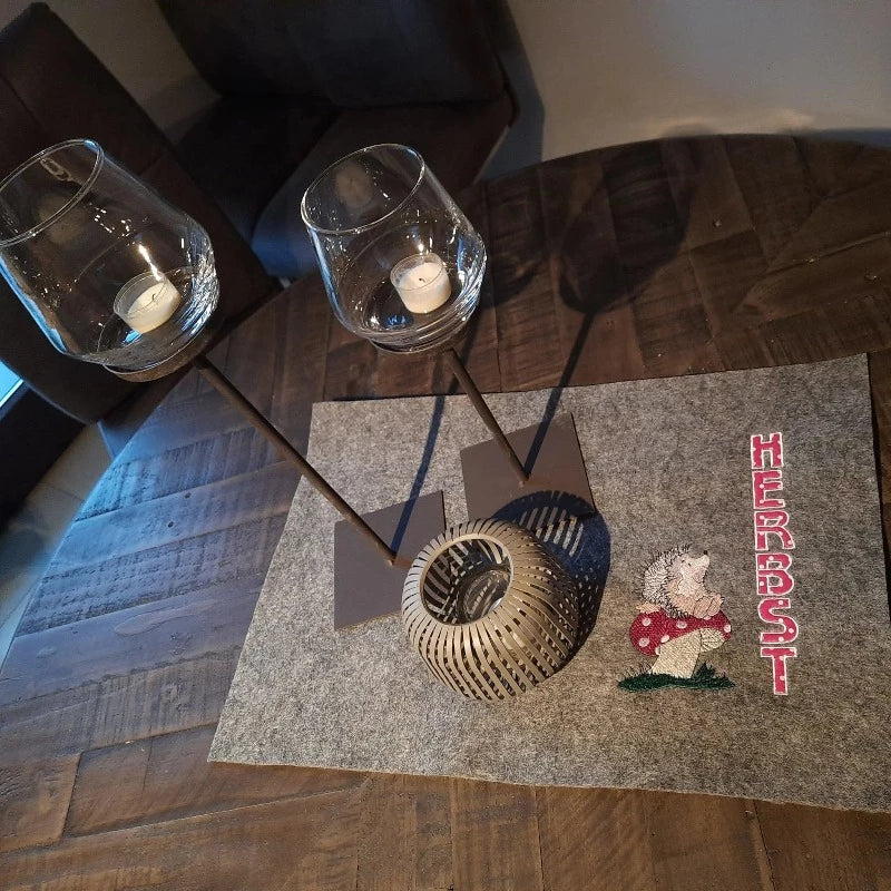 Stickdatei Igel Herbstdekoration von stiXXie by lajana