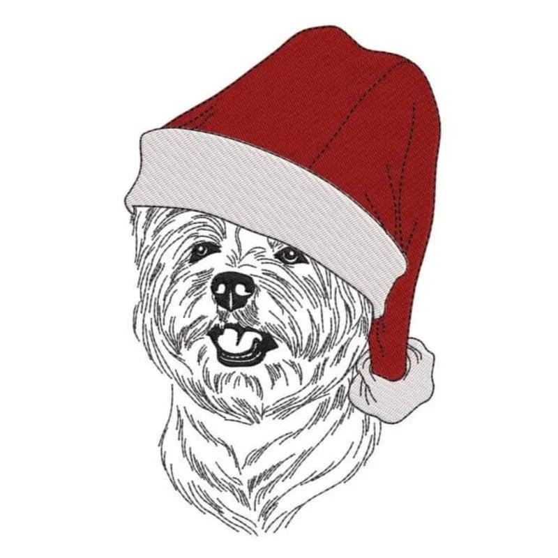 Stickdatei Hund Westie Nikolaus Kritzel von stiXXie by lajana