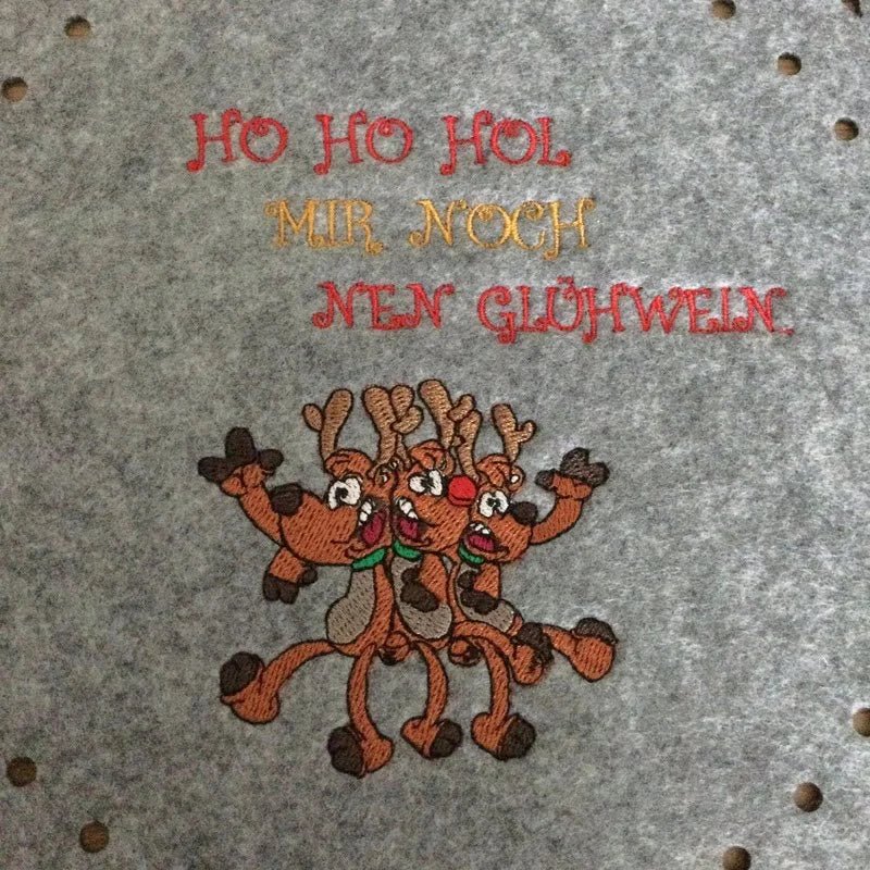 Stickdatei Lustige Elche mit Spruch von stiXXie by lajana