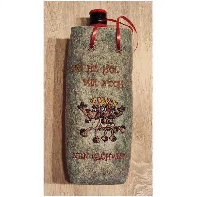 Stickdatei Lustige Elche mit Spruch von stiXXie by lajana