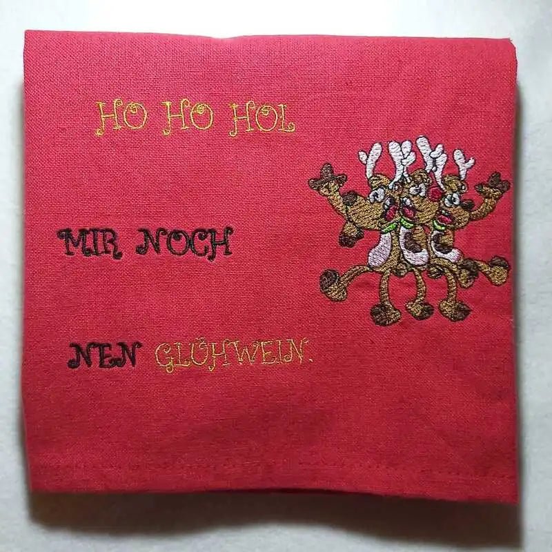 Stickdatei Lustige Elche mit Spruch von stiXXie by lajana