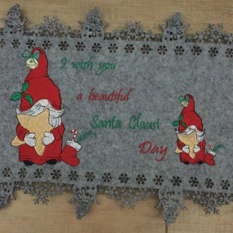 Stickdatei Nikolaus Wichtel mit Spruch von stiXXie by lajana