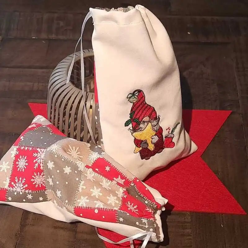 Stickdatei Nikolaus Wichtel mit Spruch von stiXXie by lajana