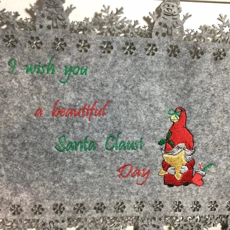 Stickdatei Nikolaus Wichtel mit Spruch von stiXXie by lajana