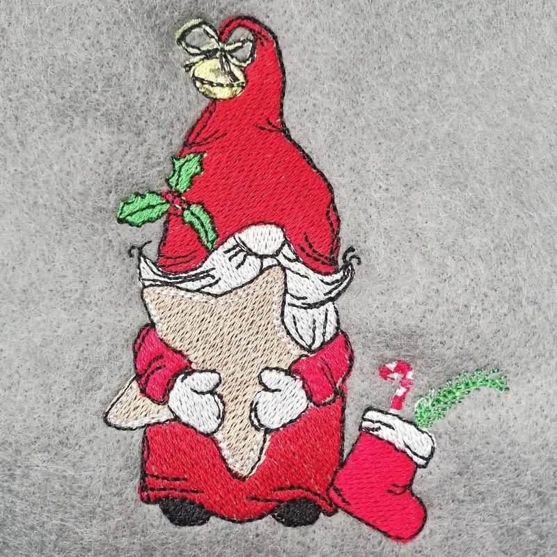 Stickdatei Nikolaus Wichtel mit Spruch von stiXXie by lajana