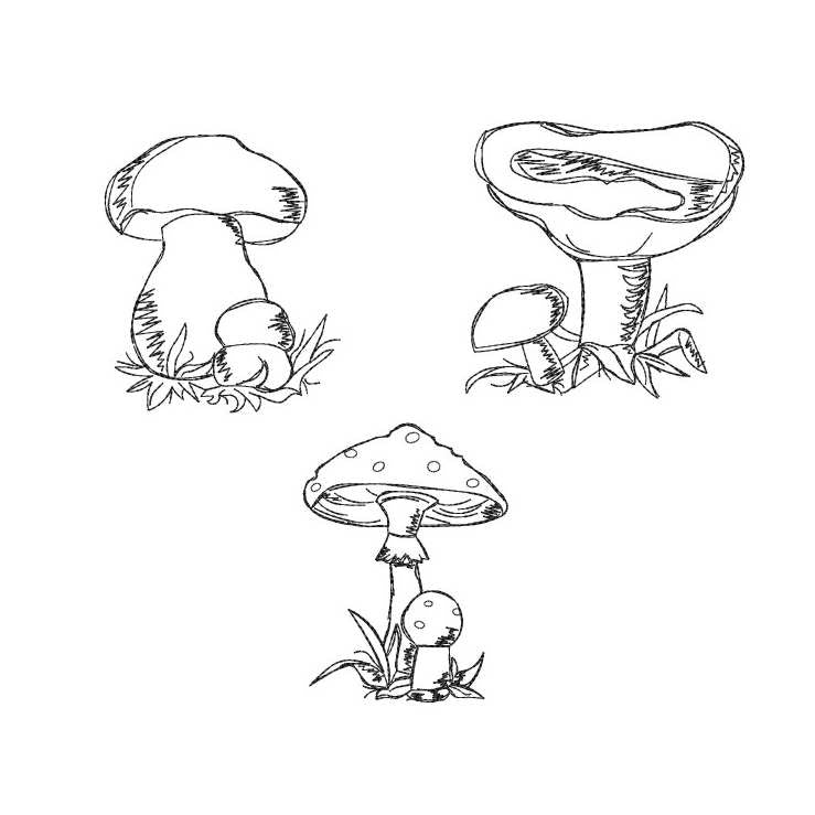 Stickdatei Pilze von stiXXie by lajana