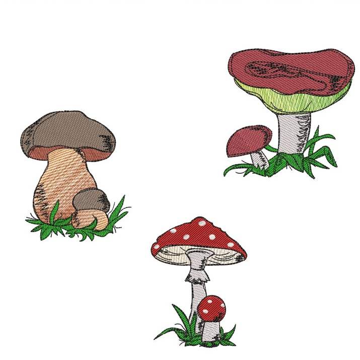 Stickdatei Pilze von stiXXie by lajana