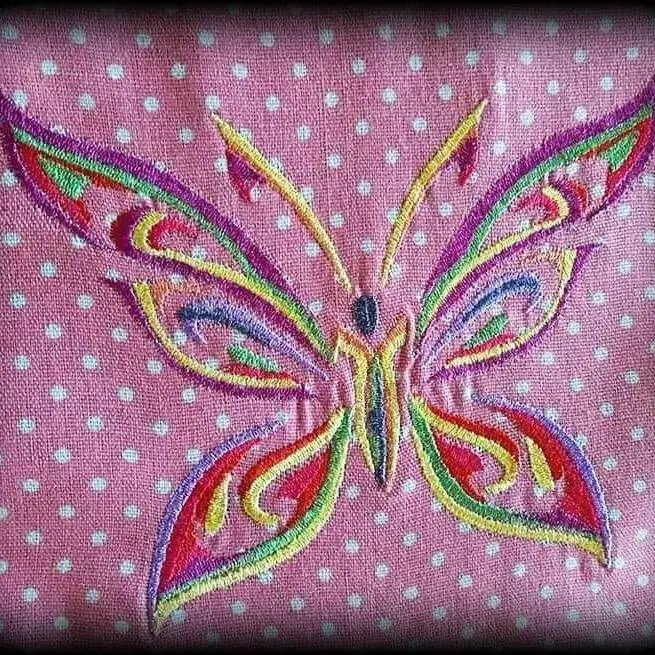 Stickdatei Schmetterling Papillon Color von stiXXie by lajana