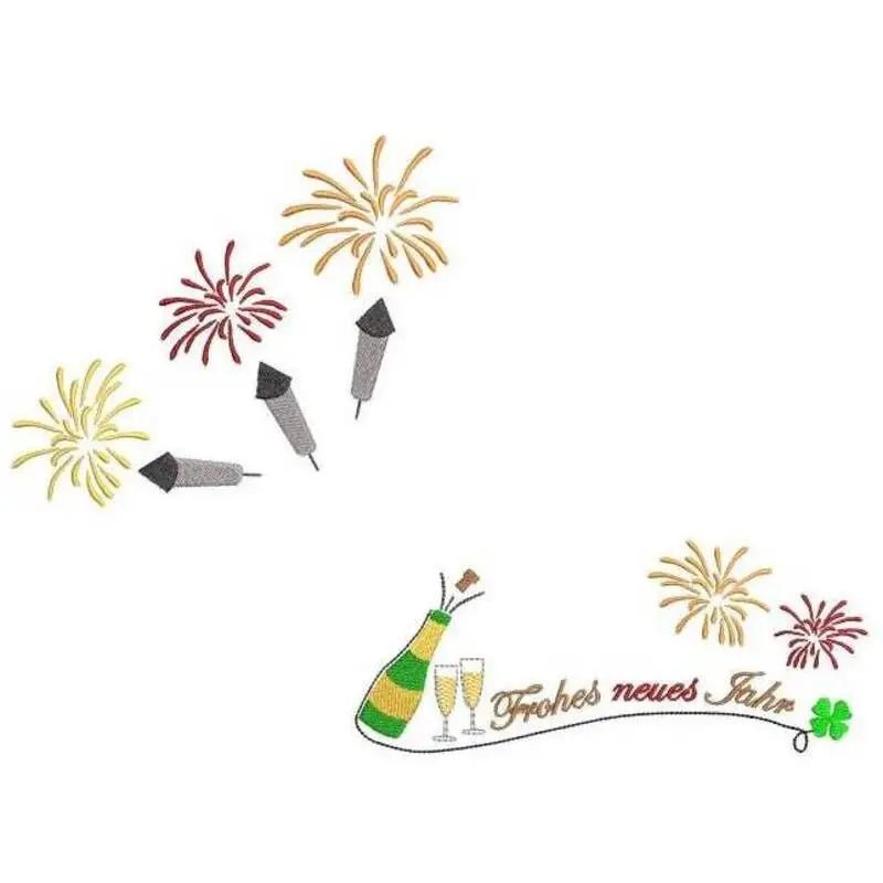 Stickdatei Silvester Set 6-teilig von stiXXie by lajana