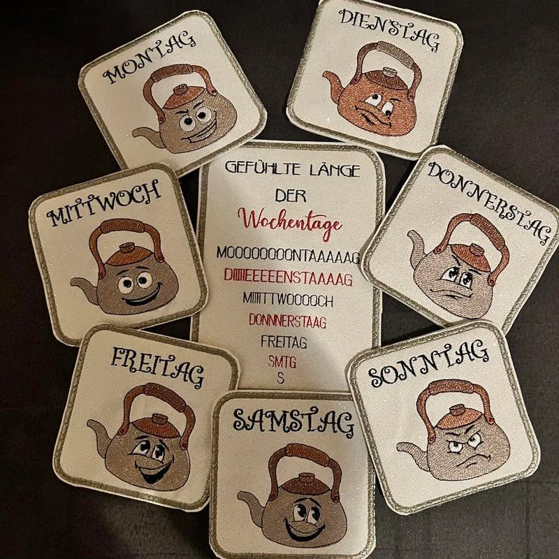 Stickdatei Spruch Wochentage von stiXXie by lajana