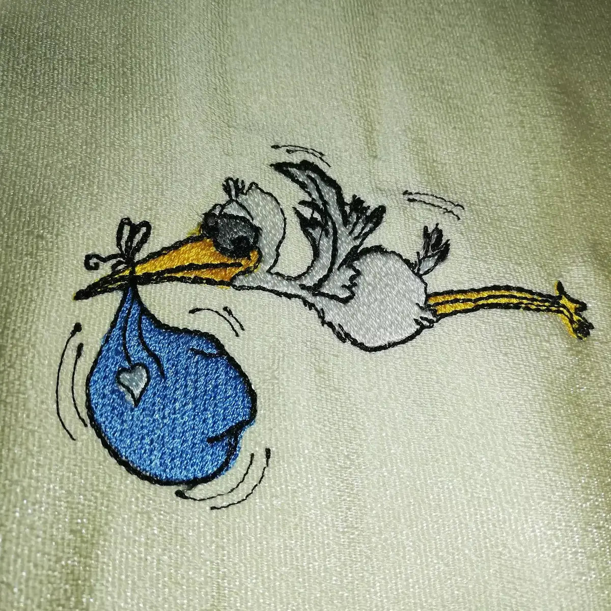 Stickdatei Storch-Post mit Spruch von stiXXie by lajana