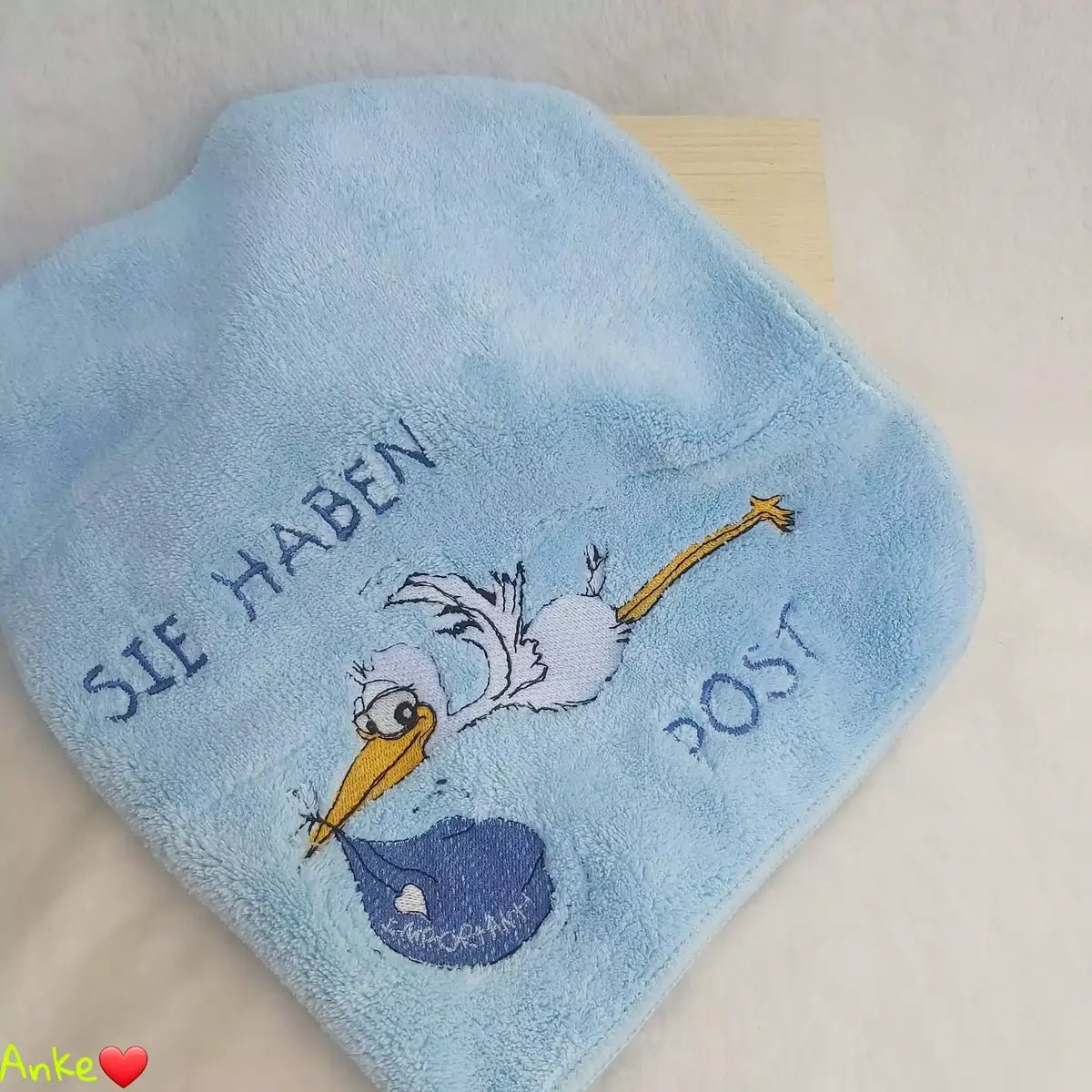 Stickdatei Storch-Post mit Spruch von stiXXie by lajana