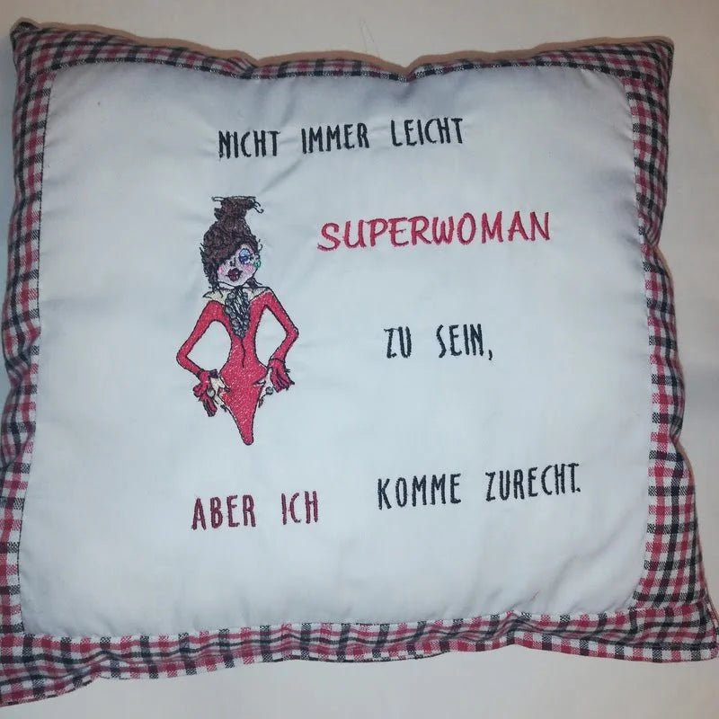 Stickdatei Superwoman mit Spruch von stiXXie by lajana