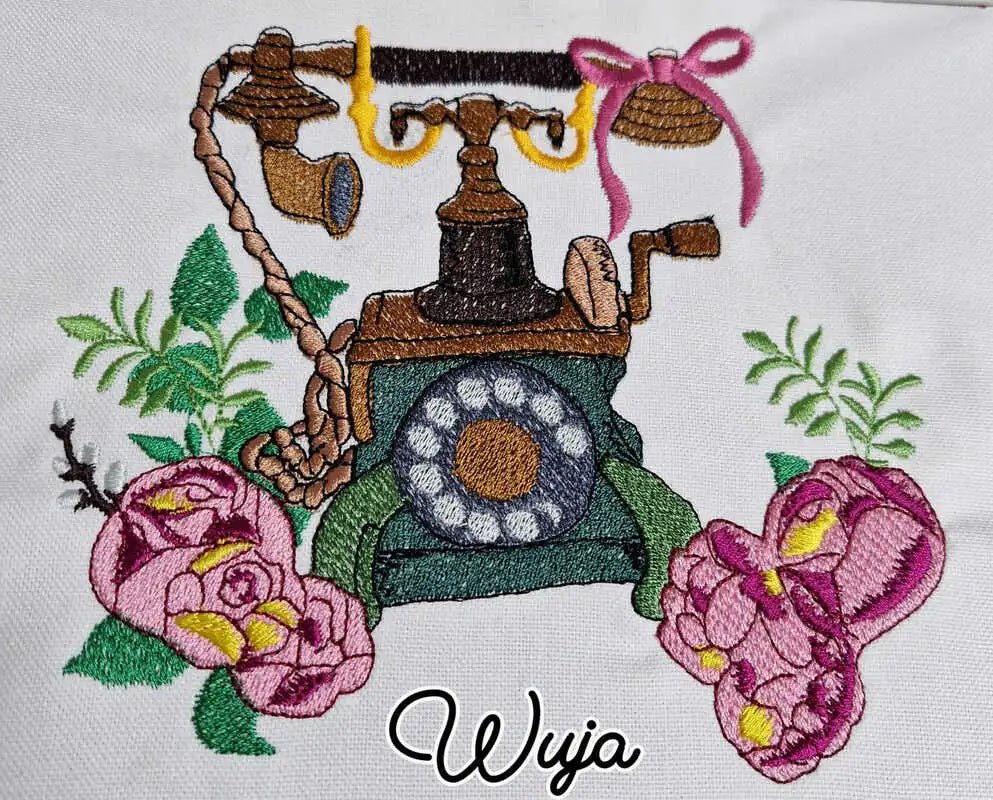 Stickdatei Telefon Vintage von stiXXie by lajana