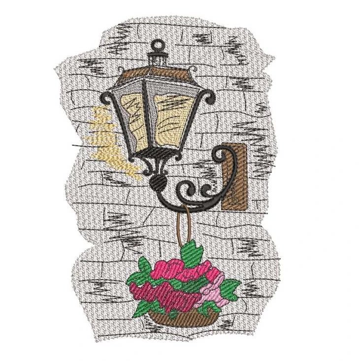 Stickdatei Laterne Vintage von stiXXie by lajana