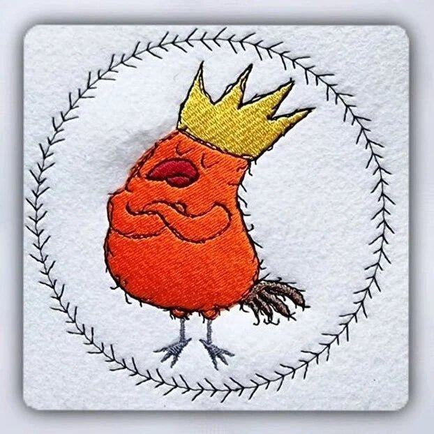 Stickdatei Vogel mit Spruch von stiXXie by lajana