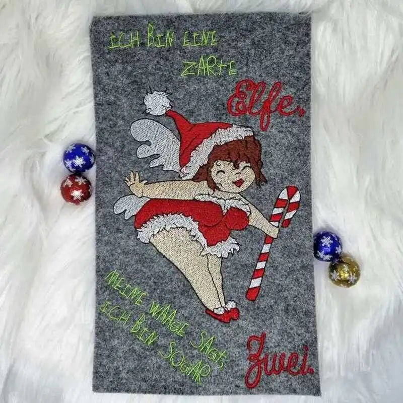 Stickdatei Zarte Elfe mit Spruch von stiXXie by lajana