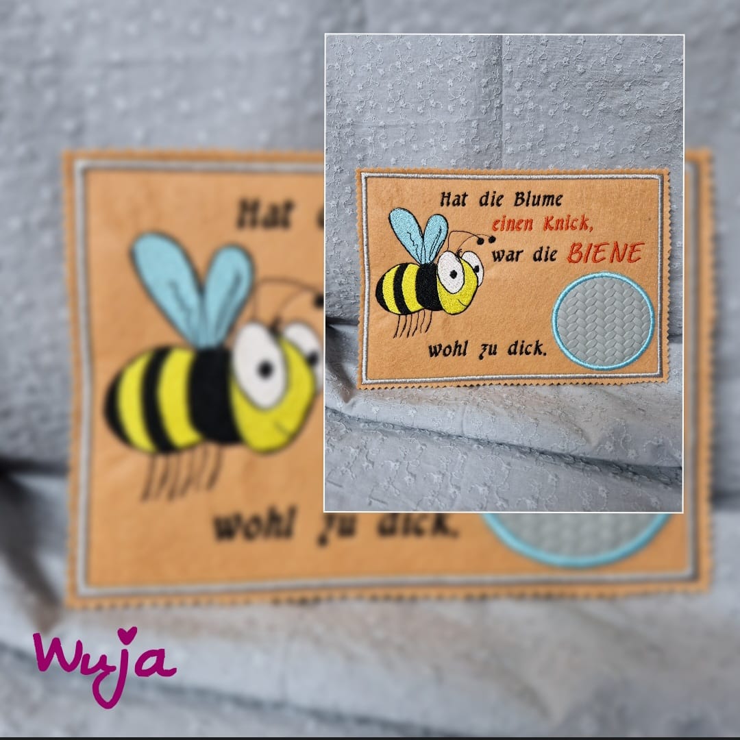 Stickdatei Hummel und Bienchen mit Sprüchen von stiXXie by lajana