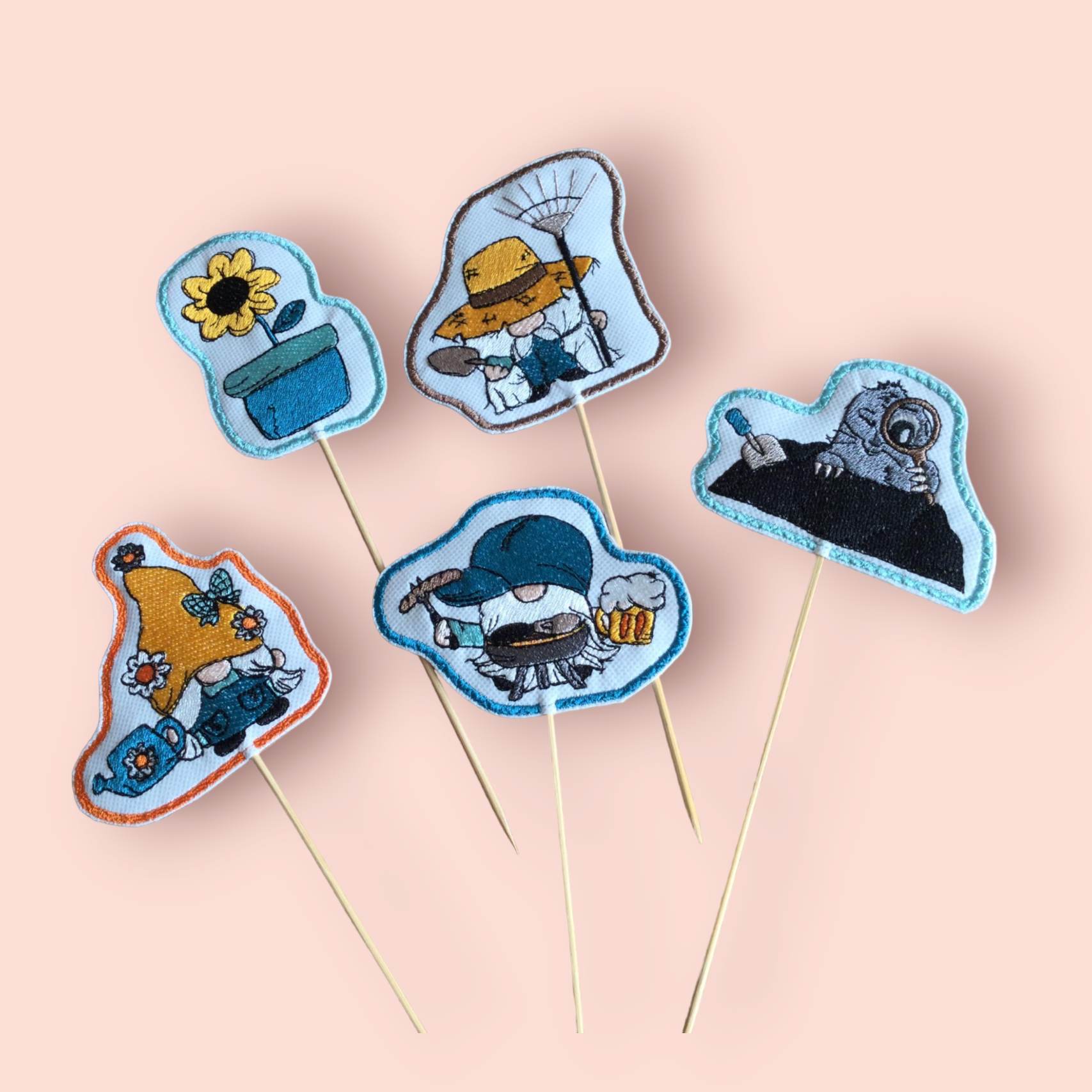 ITH Stickdatei Stabfigur Garten-und Grillwichtel von stiXXie by lajana