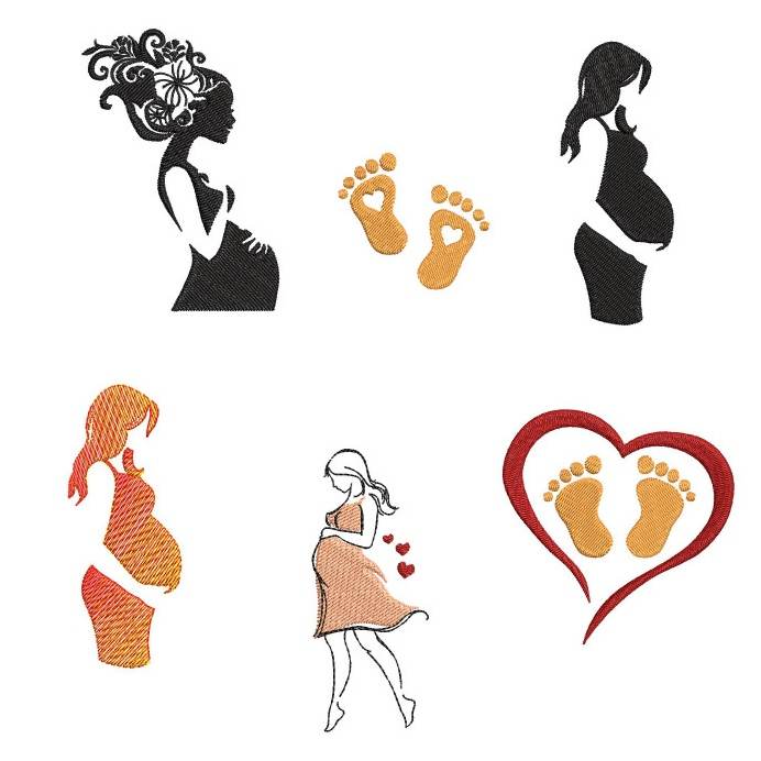 Stickdatei Dekore für Mutterpasshüllen und mehr von stiXXie by lajana