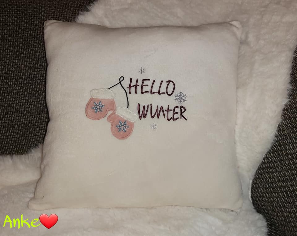 Stickdatei DoodleAppli Hello Winter von stiXXie by lajana