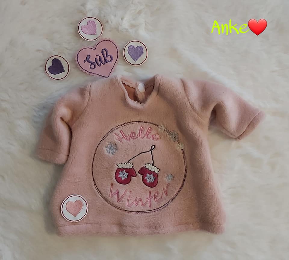 Stickdatei DoodleAppli Hello Winter von stiXXie by lajana