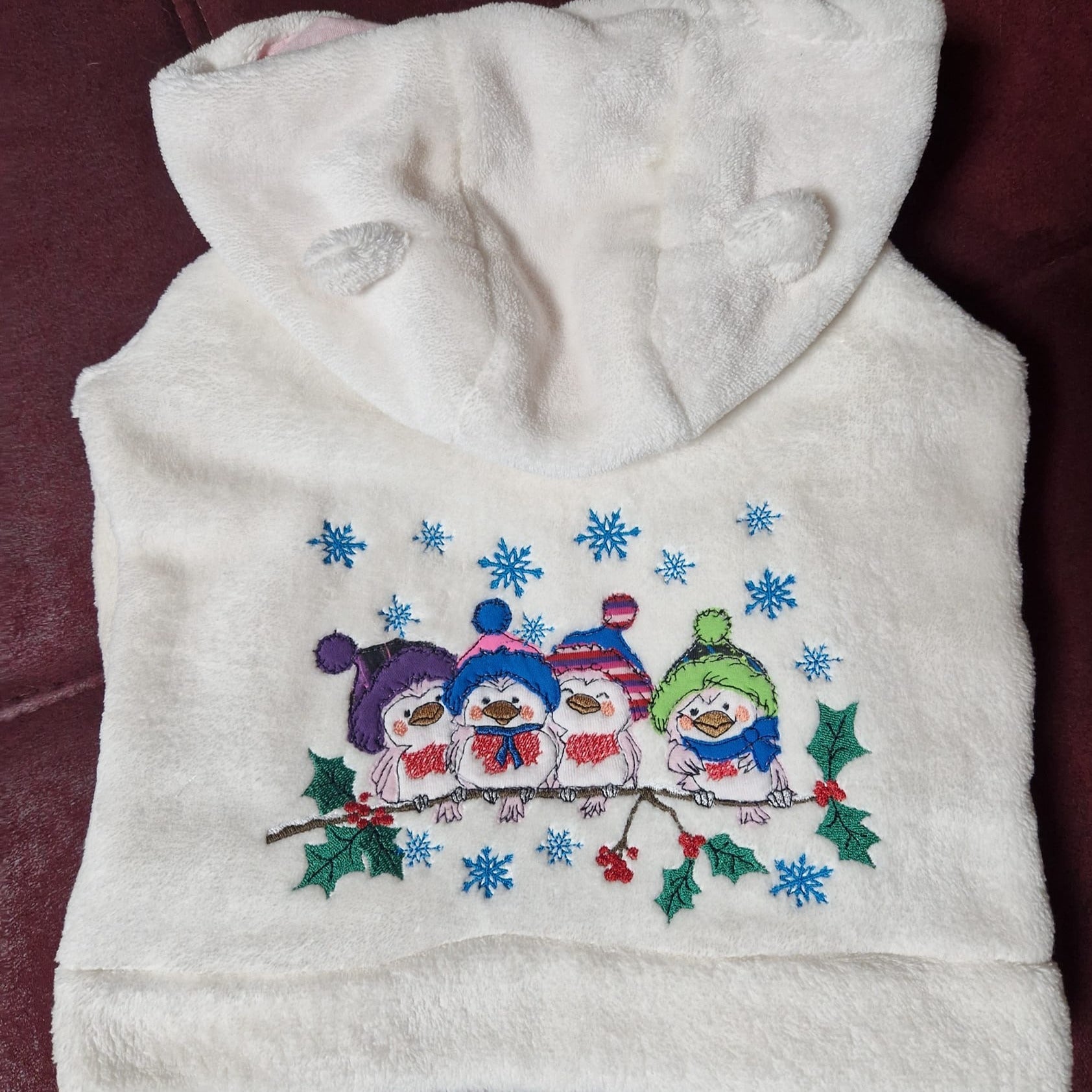 Stickdatei Vogel Winter Doodleapplikation von stiXXie by lajana