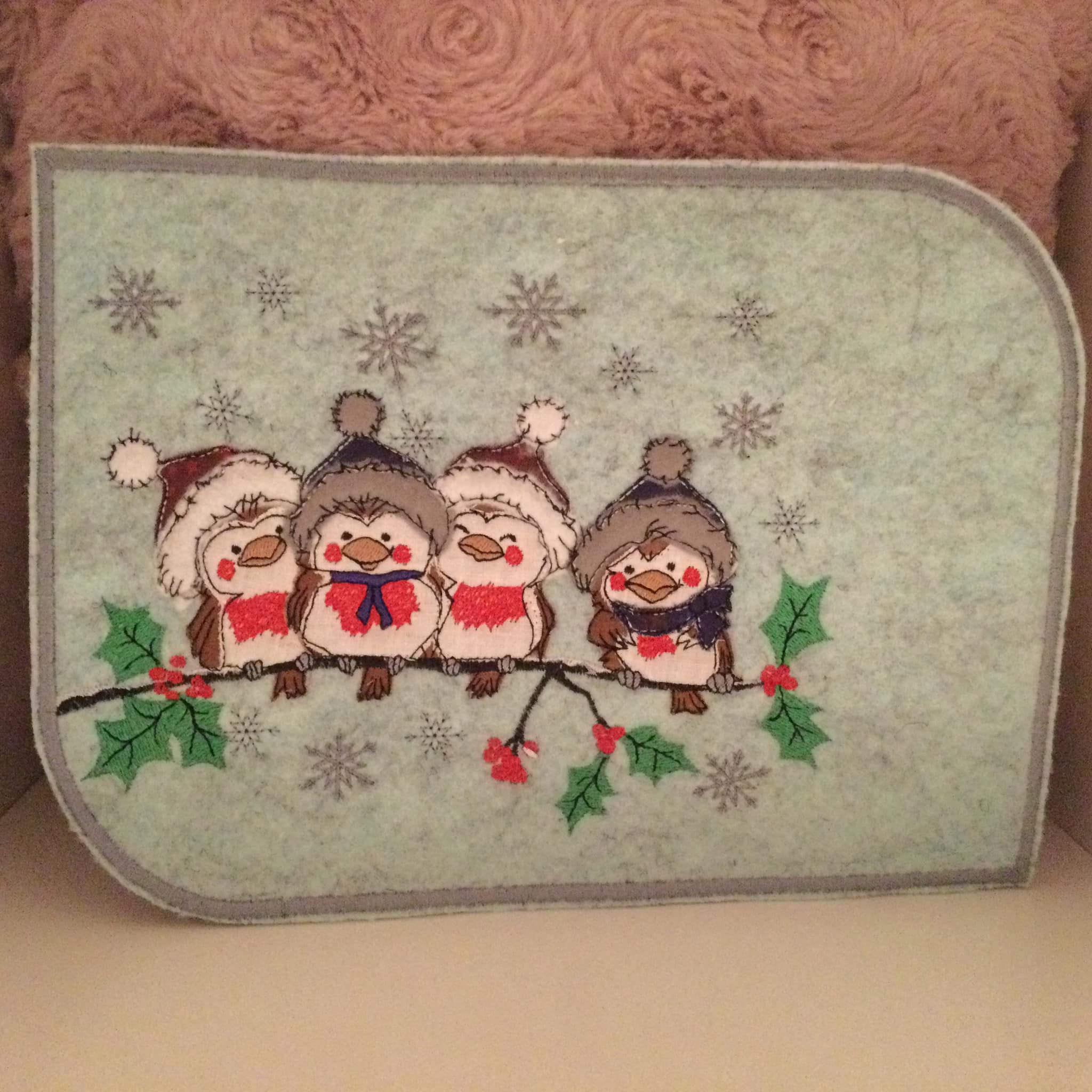 Stickdatei Vogel Winter Doodleapplikation von stiXXie by lajana