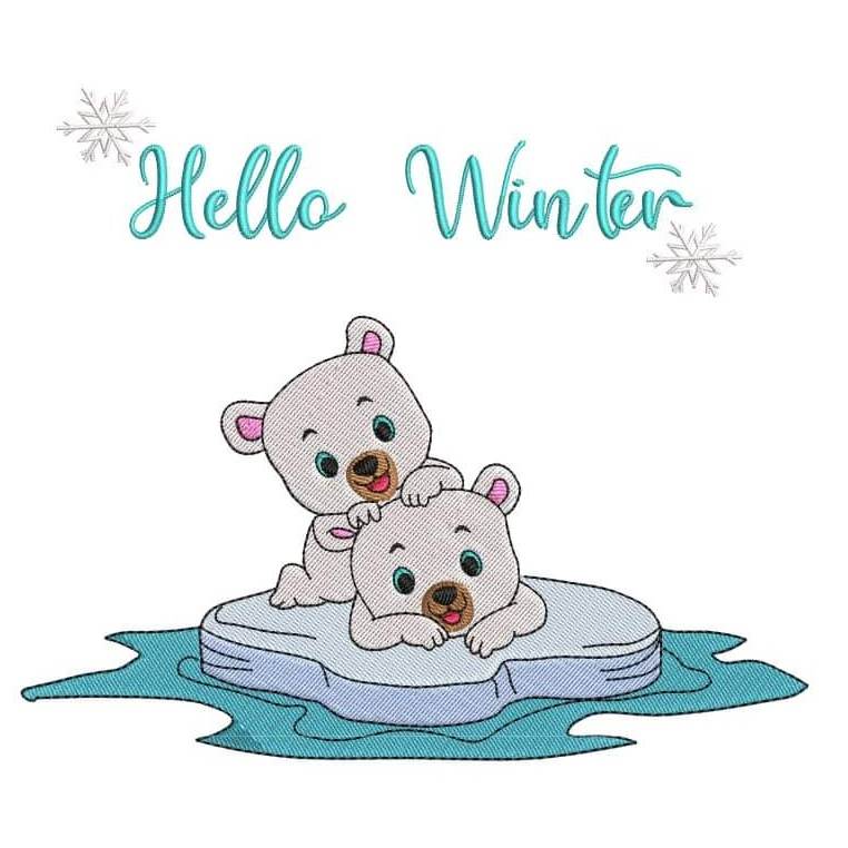 Stickdatei Eisbären auf Scholle von stiXXie by lajana