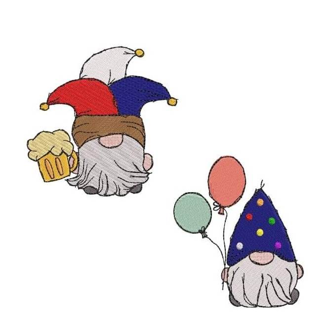 Stickdatei Wichtel Fasching von stiXXie by lajana