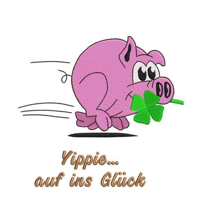 Stickdatei Schwein Glücksschwein von stiXXie by lajana