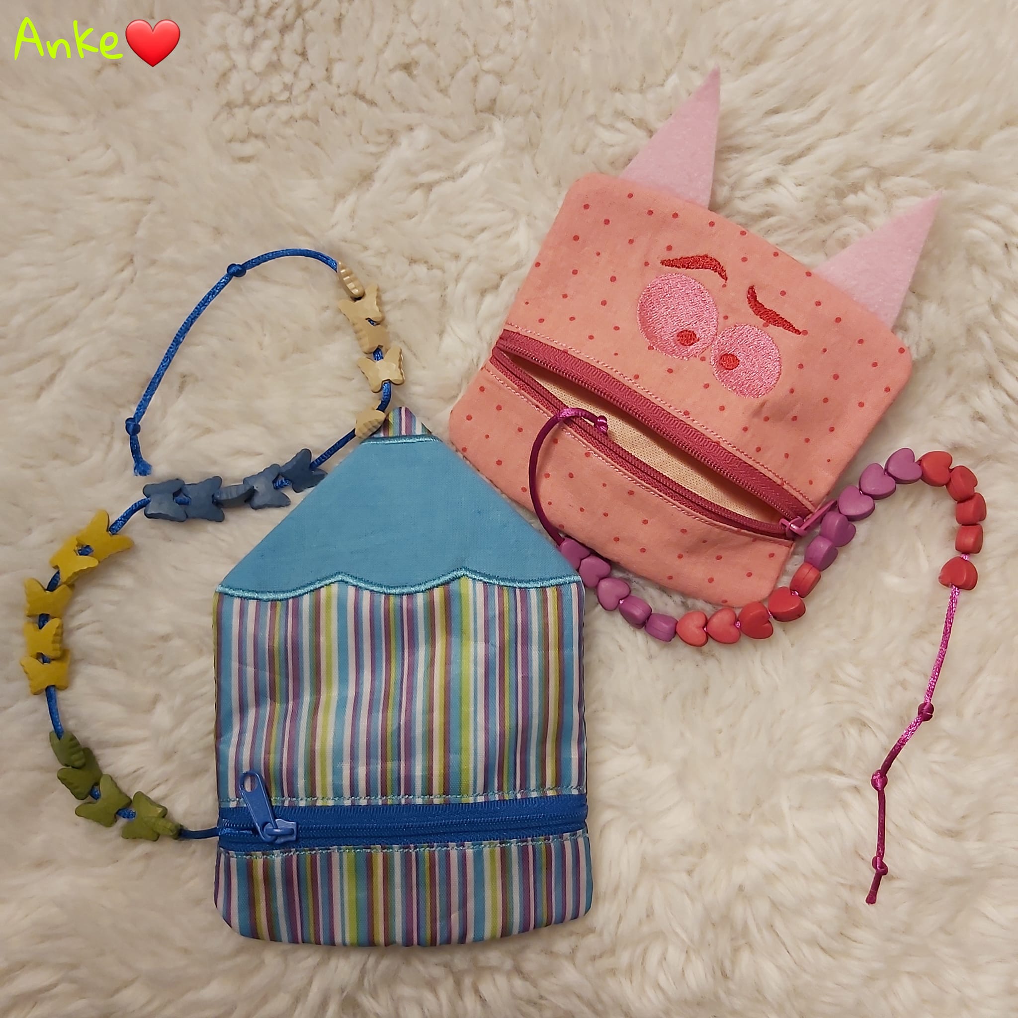 ITH Stickdatei Tasche Rechenkette Monsti von stiXXie by lajana