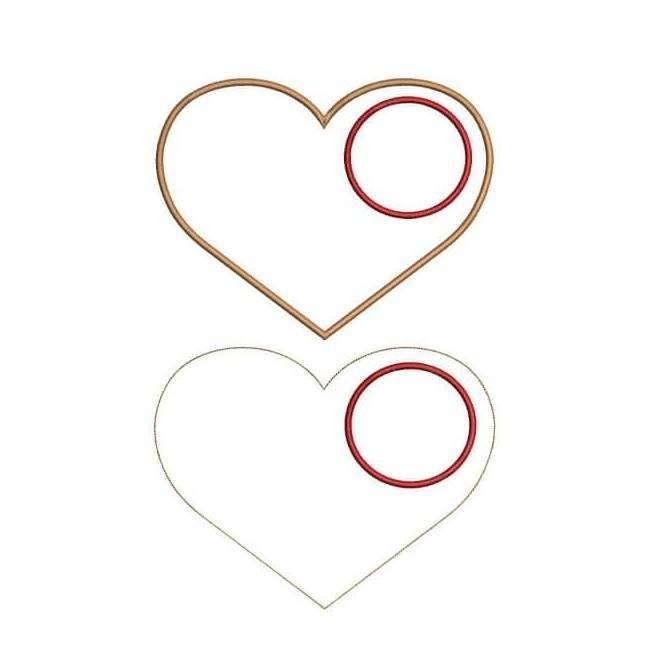 ITH Stickdatei Tassenlounge Herzform Blanko von stiXXie by lajana